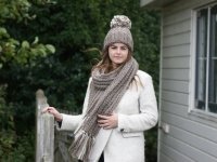 Chunky-Mütze mit Pompom