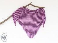 Cluster V-stitch shawl