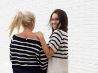 Gestreifter Pullover in Bretonlook