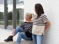 Gestreifter Pullover in Bretonlook