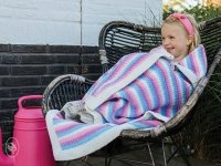 Happy Unicorn Stripes Blanket