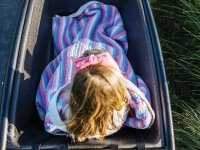 Happy Unicorn Stripes Blanket