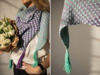 Houndstooth Triangle Shawl