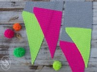 Neon Dipped Schal & Mütze