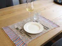 Peach and Blue Placemat
