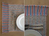 Peach and Blue Placemat