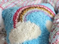 Regenbogen Knüpfkissen