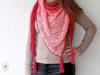 Wild Strawberry Waaier Shawl