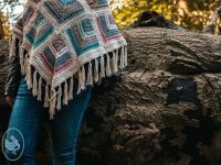 Winter Diamond Square Poncho